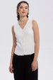Sweater Mujer Abotonado Crudo