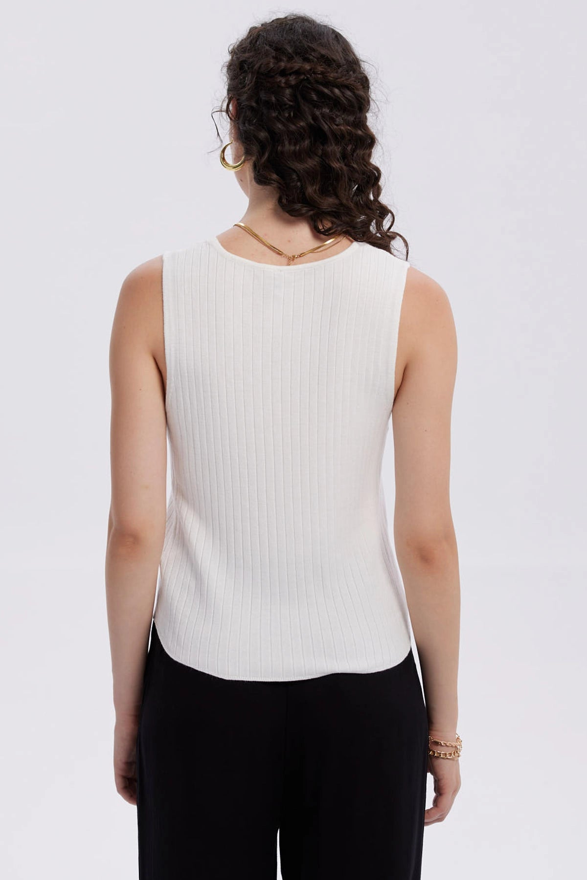 Sweater Mujer Abotonado Crudo