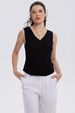Sweater Mujer Abotonado Negro