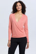 Sweater Mujer Escote V Coral
