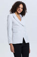 Blazer mujer cruzado gris de un botón