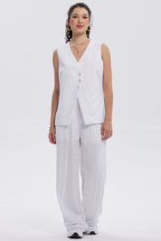 Blazer Mujer Tipo Gilette Blanco