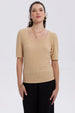 Polera Mujer Manga Globo Texturizada Verde Claro