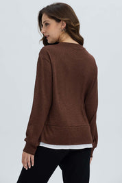 Sweater Mujer Basta Cafe Oscuro