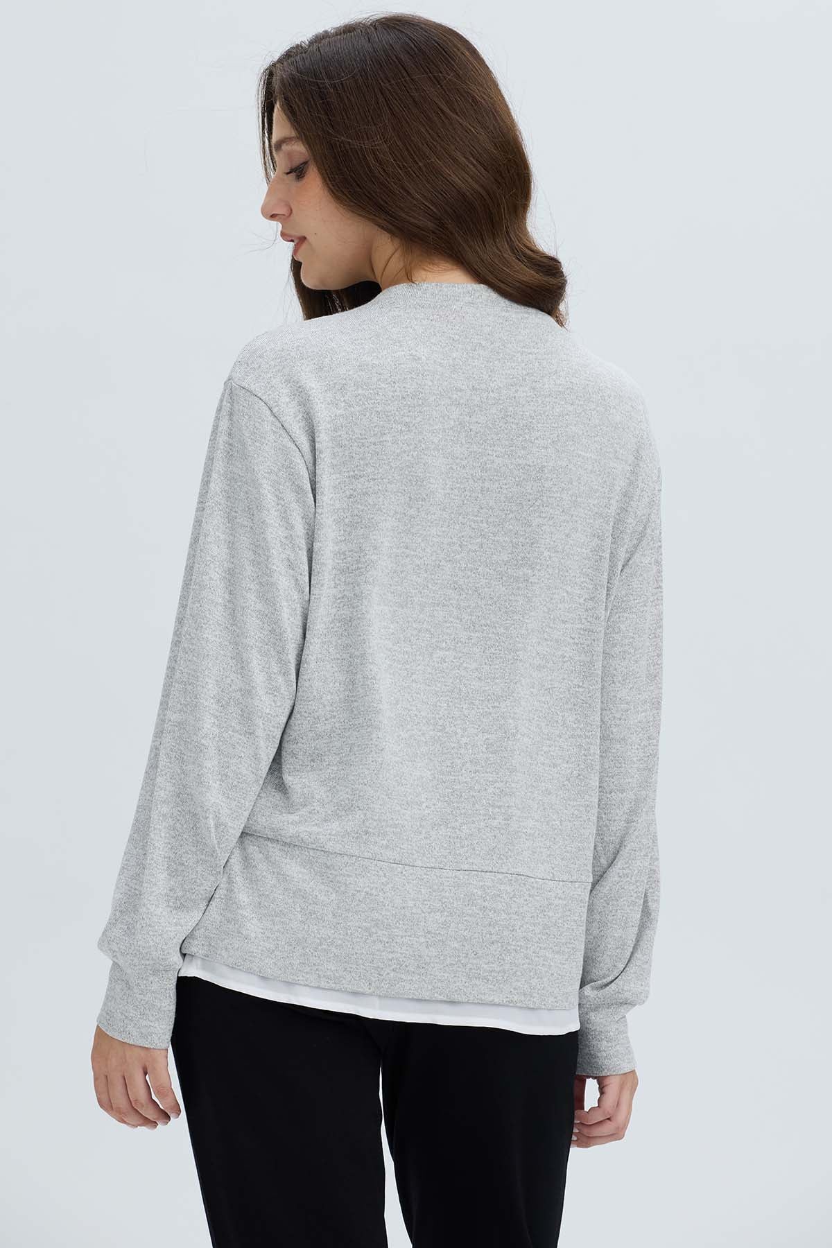 Sweater Mujer Basta Gris Melange