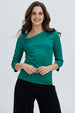 Polera Mujer Detalle Hombro Verde
