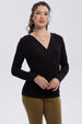Polera Mujer Cruce Delantero Negro