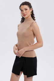 Sweater Mujer Con Textura Camel