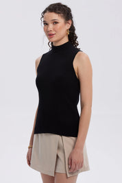 Sweater Mujer Con Textura Negro