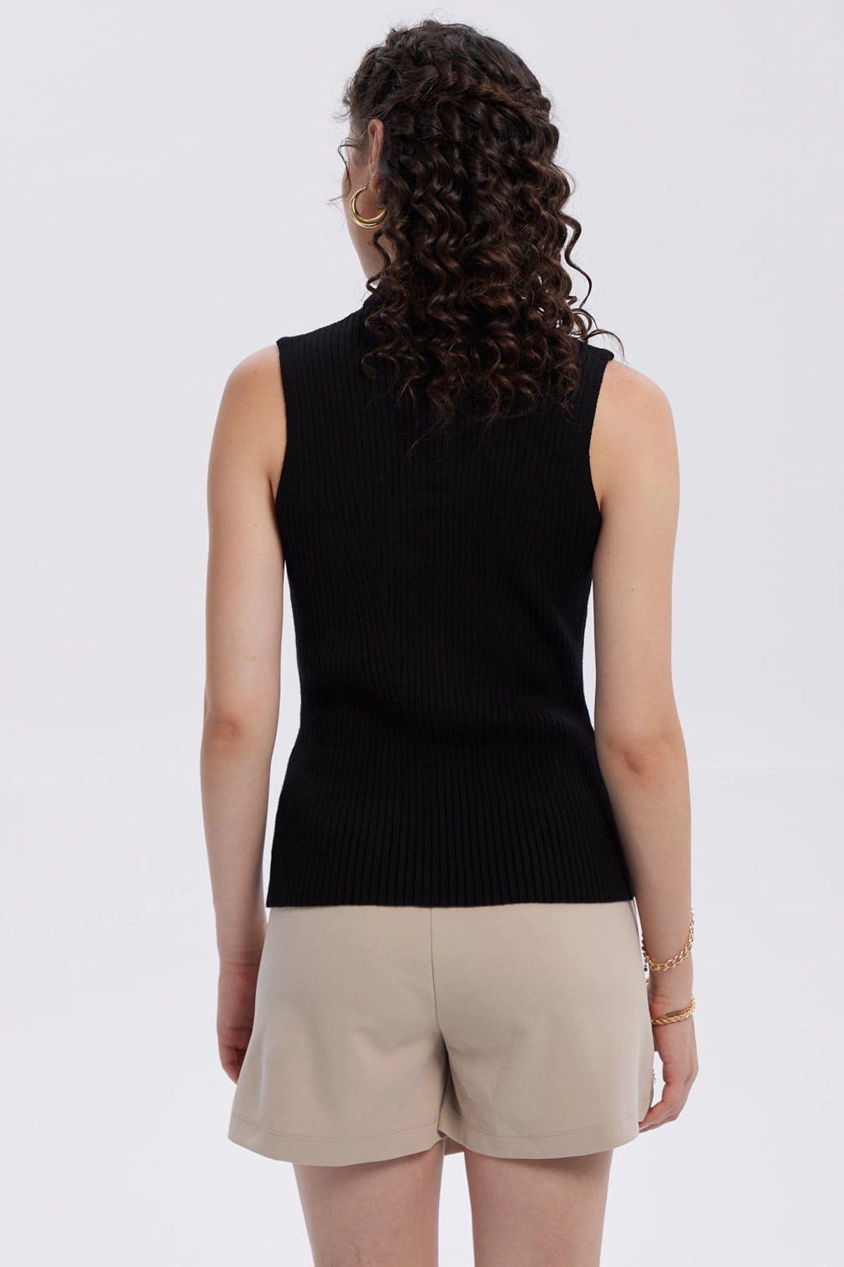 Sweater Mujer Con Textura Negro