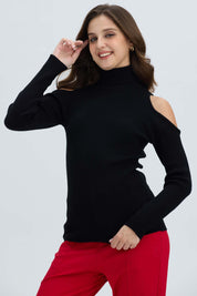Sweater Mujer Off Negro