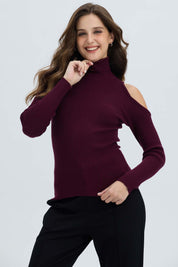Sweater Mujer Off Vino