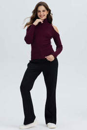 Sweater Mujer Off Vino