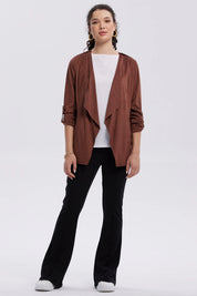 Chaqueta Mujer Antelina Café Oscuro