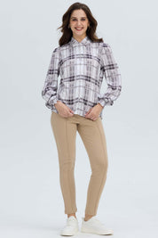 Blusa Mujer Puño Elasticado Crudo