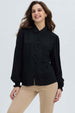 Blusa Mujer Puño Elasticado Negro