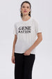 Polera Mujer Print Con Aplicación Crudo