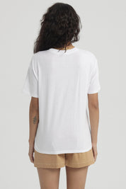 Polera Mujer Print Con Aplicación Blanco