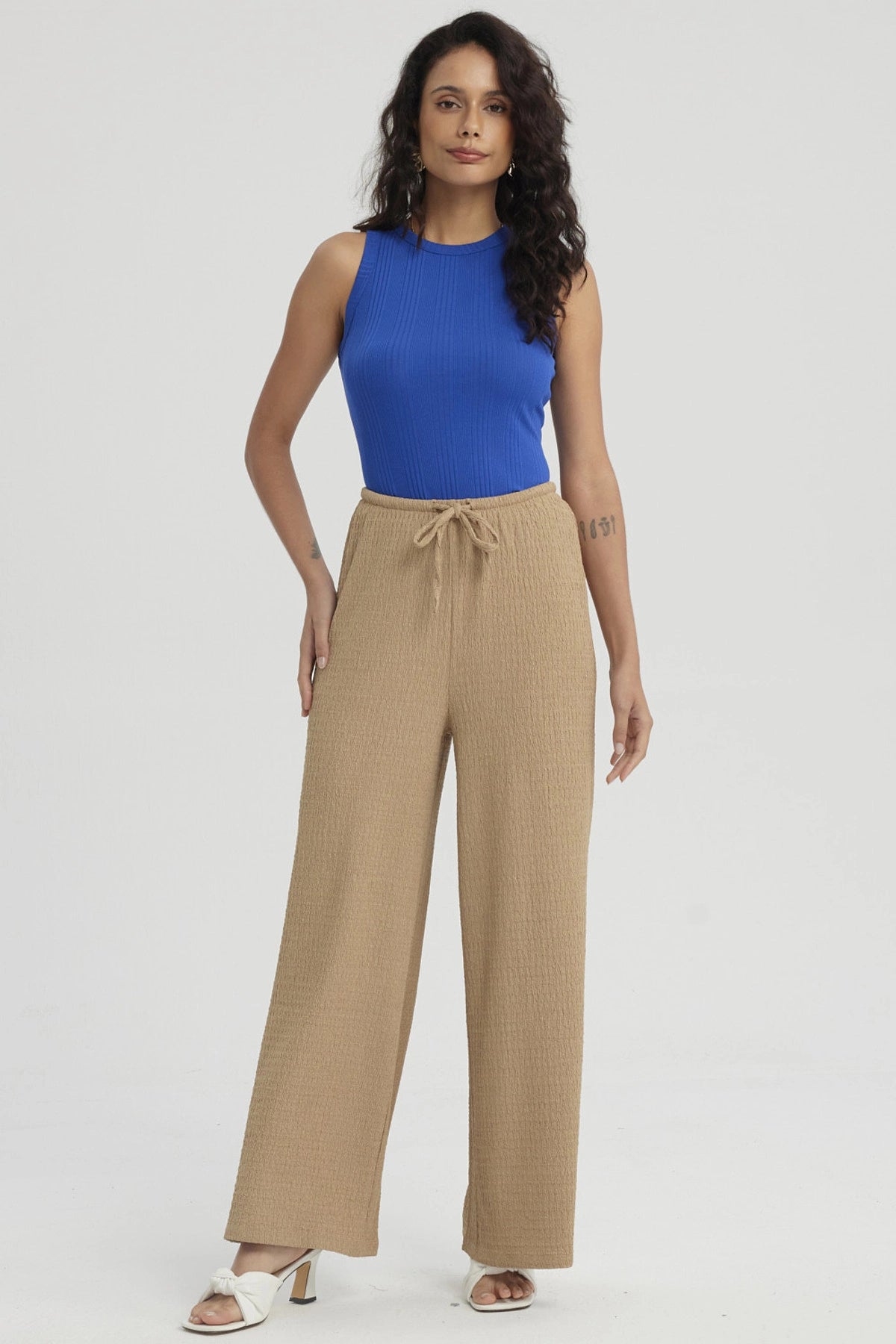 Polera Mujer Rib Lisa Aqua