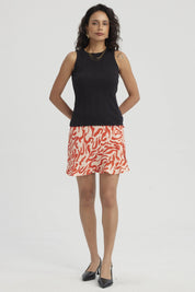 Polera Mujer Rib Lisa Negro