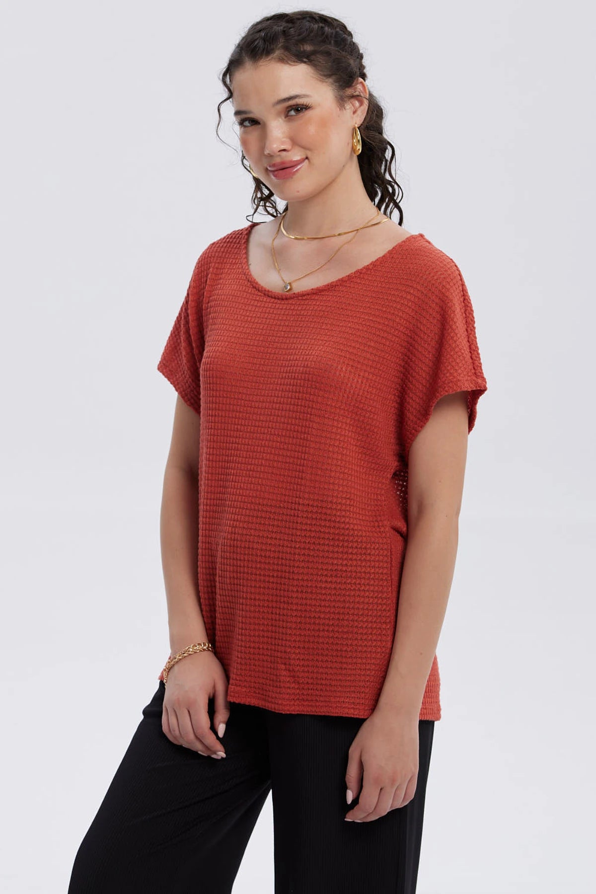 Sweater Mujer Casual Terracota