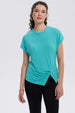 Polera Mujer Abertura Costado Aqua