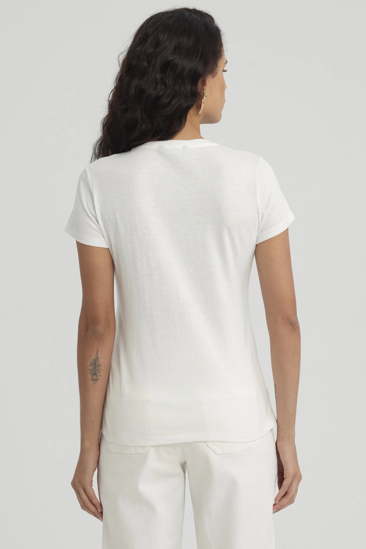 Polera Mujer Print Mujeres Con Aplicación Crudo