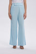 Pantalón Mujer Lino Sastrero Cierre Celeste
