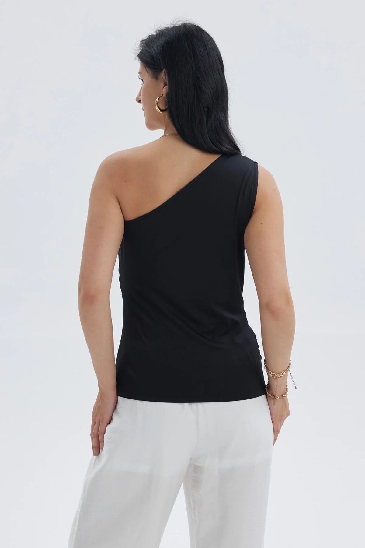 Polera Mujer Con Botones Negro