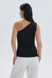 Polera Mujer Con Botones Negro