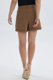Short Mujer Sastrero Café Claro