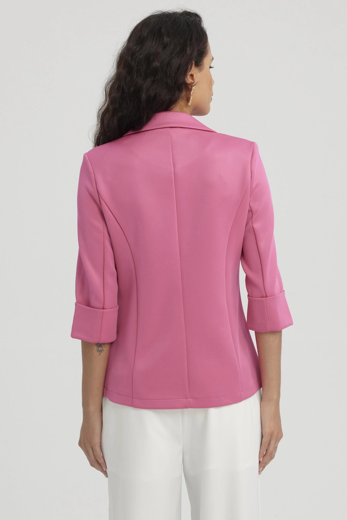 Blazer Mujer Tope Ruedo Fucsia