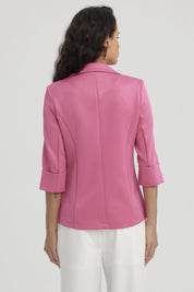 Blazer Mujer Tope Ruedo Fucsia
