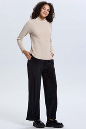 Pantalón Buzo Mujer Rib Interior Negro