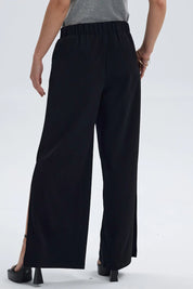 Pantalón Mujer Palazzo Pretina Elástica Negro