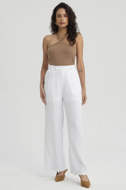 Polera Mujer Cruzado Rib Café Claro