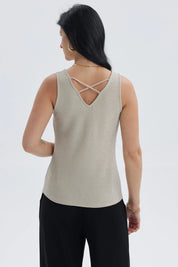 Polera Mujer Pabilo Lisa Con Textura Dorado