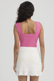 Polera Mujer Escote Cuadrado Aqua