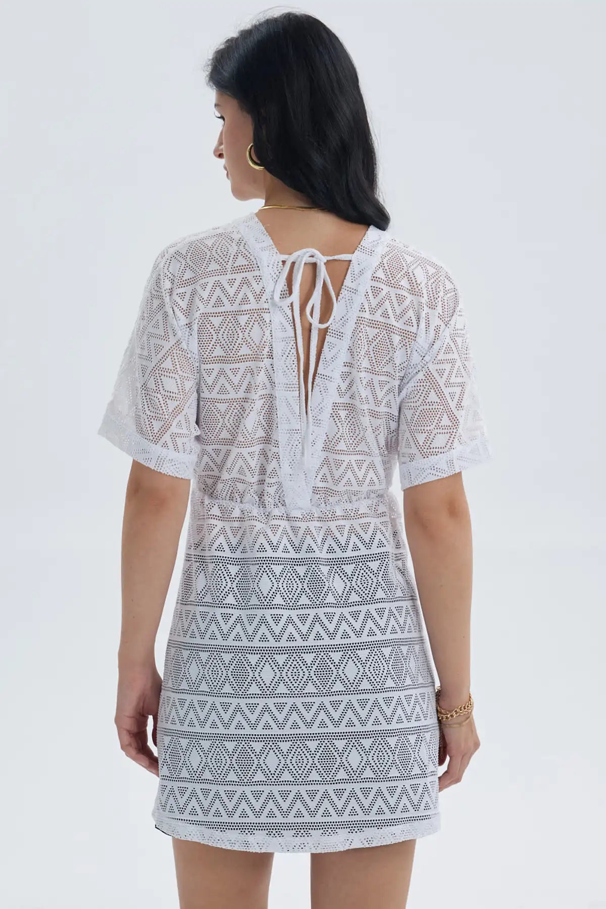 Polera Mujer Salida de Baño Blanco