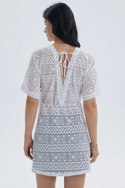 Polera Mujer Salida de Baño Blanco