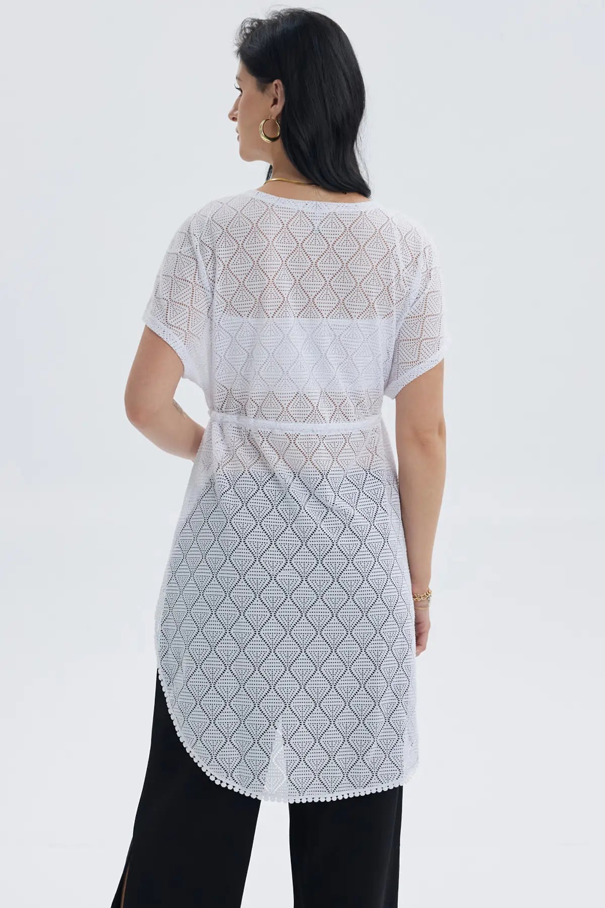 Polera Mujer Salida de Baño Blanco