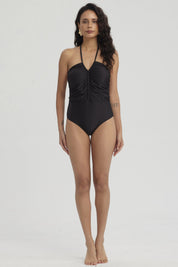 Traje de Baño Mujer Entero Amarra Negro