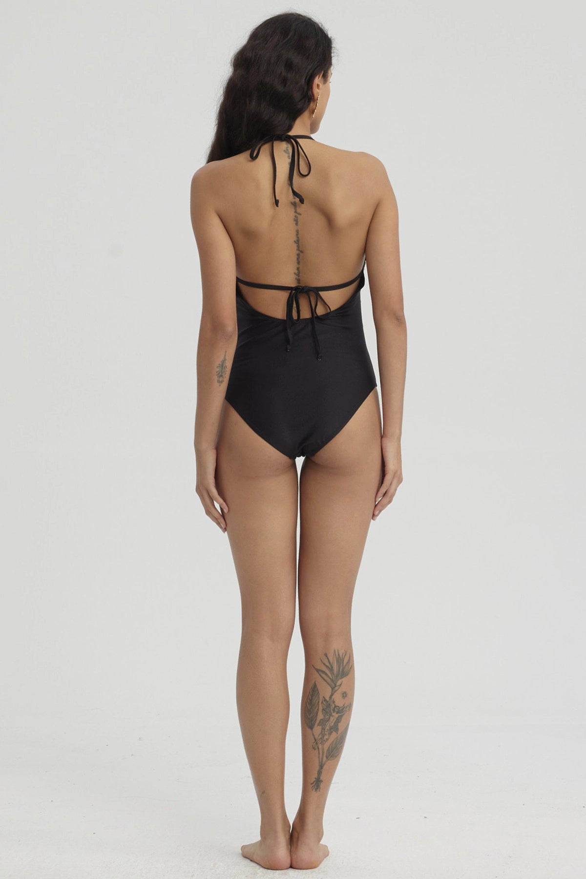 Traje de Baño Mujer Entero Amarra Negro