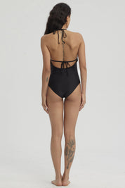 Traje de Baño Mujer Entero Amarra Negro