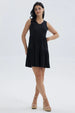 Vestido Mujer Liso Rib Con Corte Negro