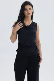 Polera Mujer Cuello Espalda Negro