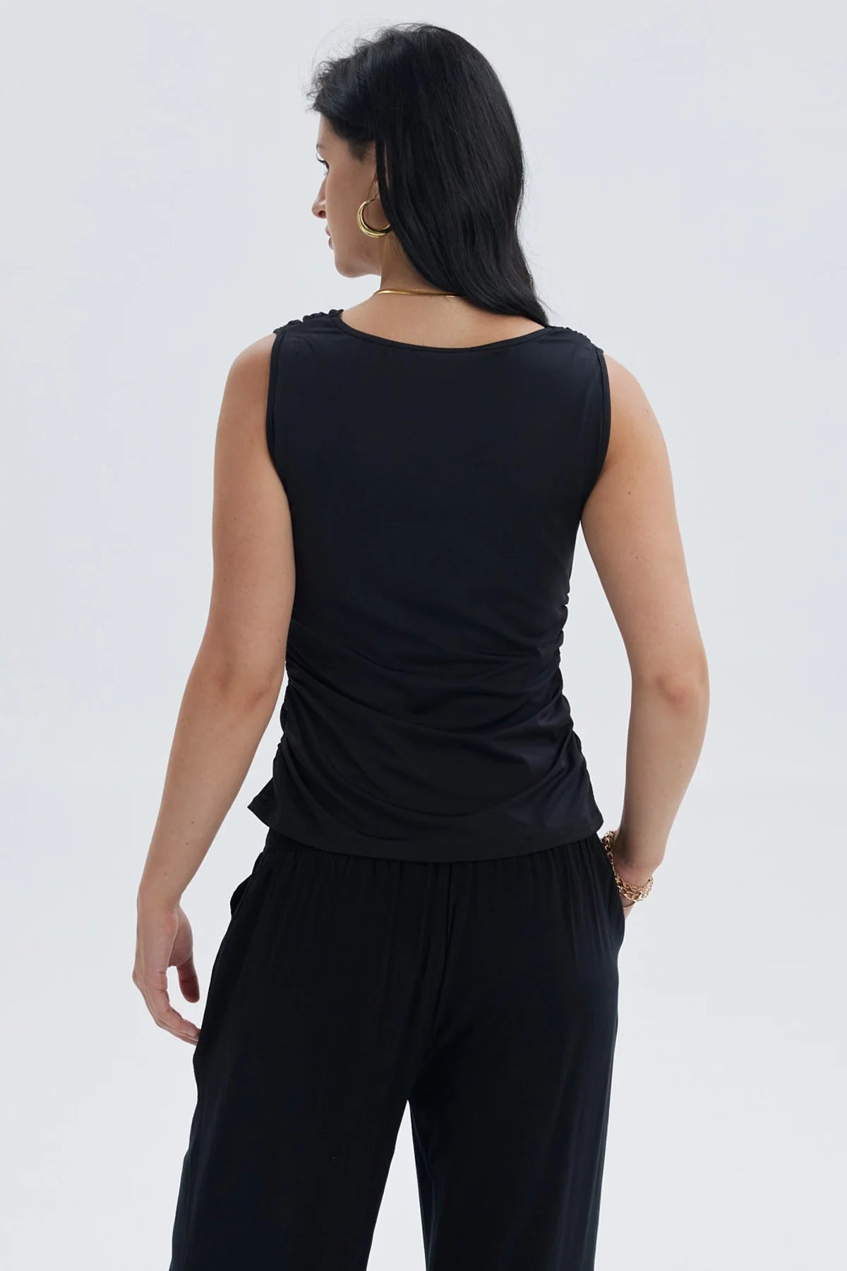 Polera Mujer Cuello Espalda Negro