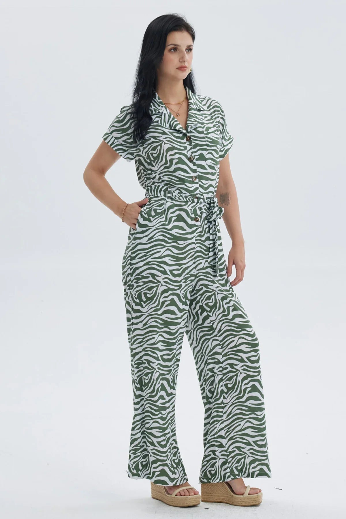 Enteritos Mujer Largo Blanco/ Verde