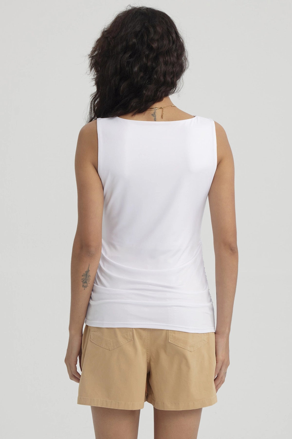 Polera Mujer Doble Capa Delantera Blanco