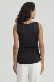 Polera Mujer Doble Capa Delantera Negro